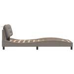 vidaXL Cadre de lit avec tête de lit Taupe 80x200 cm Tissu