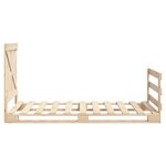 vidaXL Cadre de lit avec tête de lit 90x200 cm bois de pin massif