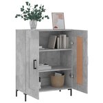 vidaXL Buffet gris béton 69 5x34x90 cm bois d'ingénierie