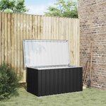 vidaXL Boîte de rangement de jardin Anthracite 129x67x65 cm