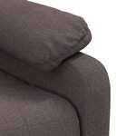 vidaXL Fauteuil inclinable Marron foncé Tissu