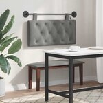 vidaXL Tête de lit suspendue Gris foncé Velours