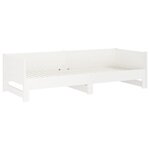 vidaXL Lit coulissant sans matelas blanc 2x(80x200)cm