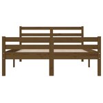 vidaXL Cadre de lit sans matelas marron miel bois massif 140x190 cm