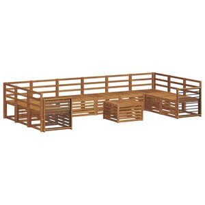 vidaXL Ensemble de canapés d'extérieur 11 pc Naturel
