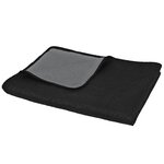 vidaXL Couvre-lit à double face matelassé 220 x 240 cm Gris et noir