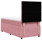 vidaXL Sommier à lattes de lit et matelas Rose 80x200 cm Velours