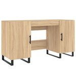 vidaXL Bureau chêne sonoma 140x50x75 cm bois d'ingénierie