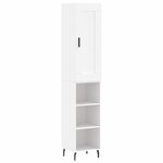 vidaXL Buffet haut Blanc 34 5x34x180 cm Bois d'ingénierie