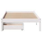 vidaXL Cadre de lit sans matelas blanc 100x200 cm bois de pin massif