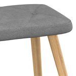 vidaXL Chaise de relaxation avec tabouret Gris foncé Tissu