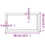 vidaXL Dessus de table bois massif traité bordure assortie