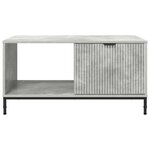 vidaXL Table basse Gris béton 90 x 49 x 46 cm Bois d'ingénierie