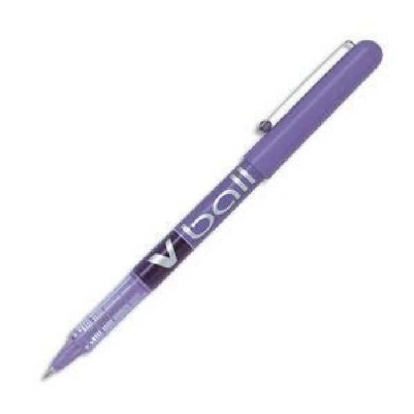 Stylo roller V Ball VB5 Encre liquide Pointe métal Fine Violet PILOT