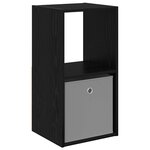 vidaXL Table de chevet Chêne noir 35 x 32 x 68 5 cm Bois d'ingénierie