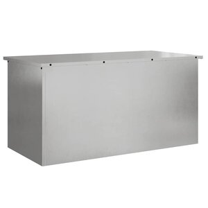 vidaXL Boîte de Rangement Extérieure Argent 100 x 50 5 x 50 cm Acier