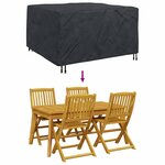 vidaXL Housse pour mobilier d'extérieur Noir 150 x 150 x 75 cm 600D