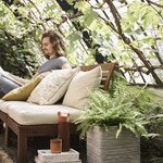 Capi Jardinière Nature Rib carré 30 x 30 cm ivoire KOFI902