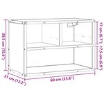vidaXL Meuble TV chêne sonoma 60x31x39 5 cm bois d'ingénierie et métal