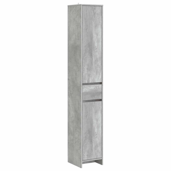 vidaXL Armoire de salle de bain Gris béton 30 x 33 x 190 cm