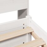 vidaXL Lit bibliothèque sans matelas blanc 90x190cm bois de pin massif