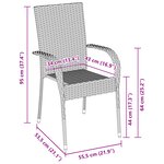 vidaXL Ensemble de salle à manger de jardin 5 pièces Marron Poly Rattan
