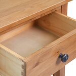 vidaXL Table console 50 x 32 x 75 cm Bois de chêne massif