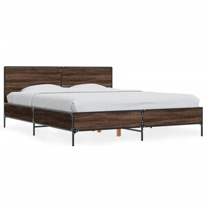 vidaXL Cadre de lit sans matelas chêne marron 160x200 cm