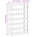 vidaXL Casier à bouteilles pour 42 bouteilles noir bois pin solide