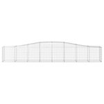 vidaXL Paniers à gabions arqués 9 Pièces 400x50x60/80 cm Fer galvanisé