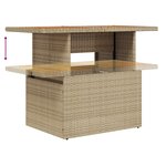 vidaXL Ensemble de Canapés de Jardin de 7 Pièces avec Coussins Beige Rattan Poly