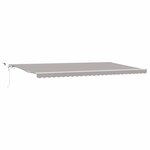 vidaXL Auvent Rétractable Gris clair 600 × 350 cm Tissu et Métal