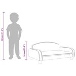 vidaXL Canapé pour enfants noir 70x45x30 cm tissu