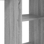 vidaXL Bureau info gris Gris Sonoma MDF Moyen Rangement Bureau