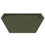 vidaXL Pot de jardin en forme de bol Vert olive 40 x 40 x 15 cm Acier