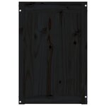 vidaXL Boîte à linge Noir 44x44x66 cm Bois massif de pin