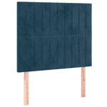 vidaXL Sommier à lattes de lit avec matelas LED Bleu foncé 100x200 cm