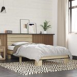 vidaXL Cadre de lit avec tête de lit Chêne Sonoma 80 x 200 cm