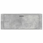 vidaXL Armoire à chaussures murale Gris béton 100x35x38 cm