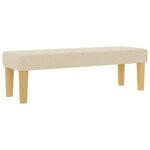 vidaXL Lit à ressorts avec matelas Crème 120 x 200 cm tissu