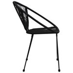 vidaXL Ensemble à dîner d'extérieur 3 Pièces Rotin PVC Noir