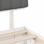 vidaXL Cadre de lit avec tête de lit rembourrée Gris clair