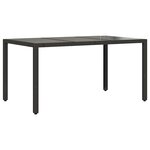 vidaXL Ensemble de bistro de jardin 5 Pièces coussins noir poly rotin