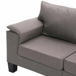 vidaXL Canapé Taupe 5 places tissu