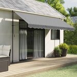 vidaXL Tissu de remplacement de cantonnière d’auvent rayure anthracite