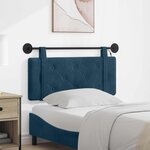 vidaXL Tête de lit suspendue Avec lumière LED Bleu Velours