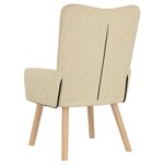 vidaXL fauteuil Crème 63 x 67 x 94 cm Tissu et contreplaqué