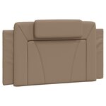 vidaXL Coussin de tête de lit Viana cappuccino 100 cm similicuir