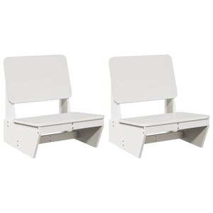 vidaXL Chaises de jardin lot de 2 blanc 60x64x70 5 cm bois massif pin