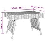 vidaXL Table d'appoint pliable marron 60x40x38 cm résine tressée